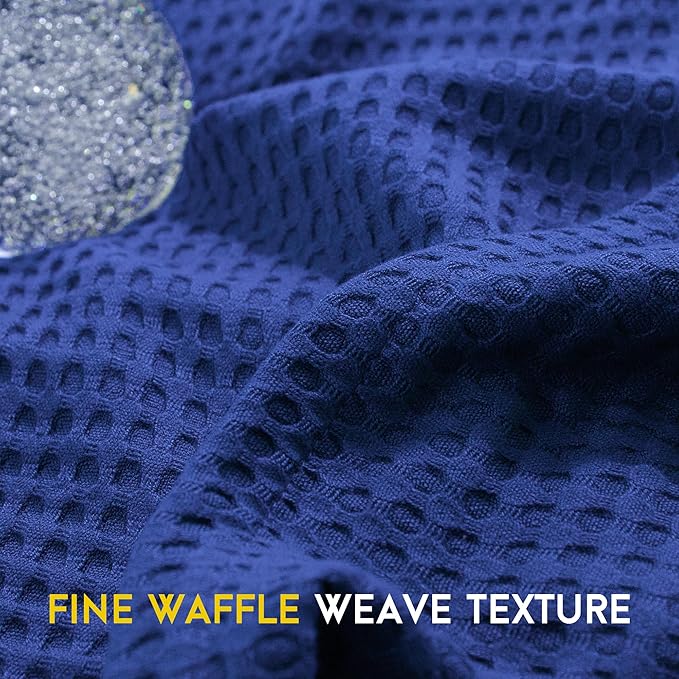 AmyHomie Cooling Blanket Queen Size, 100% Rayon Derived from Bamboo Waffle Blanket, Cool Summer Blanket for Hot Sleepers Soft Comfy Lightweight Blankets for All Seasons(Blue Violet, 90×90in)