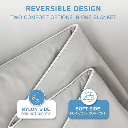 Four Seasons Essentials Cooling Comforter - Twin Size 69" x 90" - Gray
