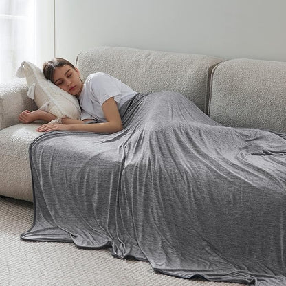 Bedsure Cooling Blanket for Hot Sleepers, Cold Throw Blanket for Sleeping Cool Summer Essentials for Kids Adults, Lightweight Thin Ice Bed Cooling Gifts with Rayon Derived from Bamboo, 50x70