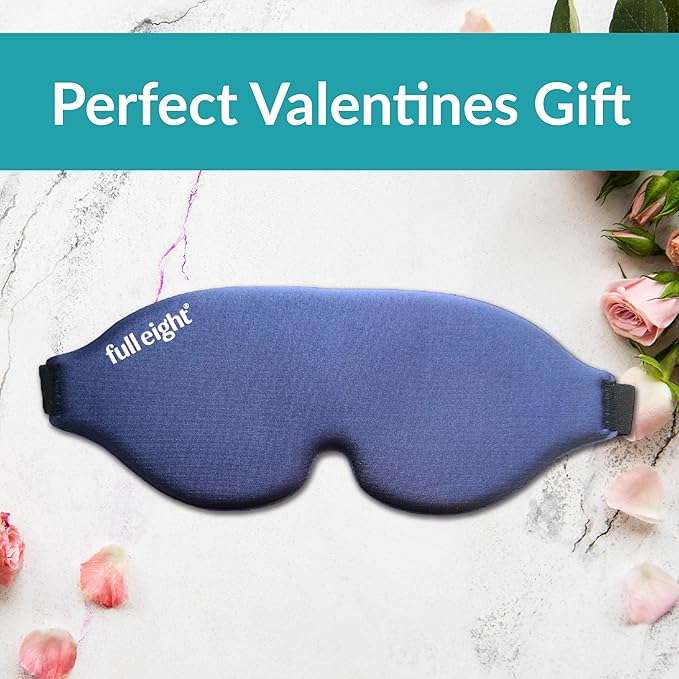 Light Blocking Sleep Mask for Men & Women, Night Shade Blackout Mask for Sleep, Travel Eye Cover with Memory Foam, 3D Night Blindfold, Washable & Adjustable Eye Covers for Sleeping - One Size Fits All