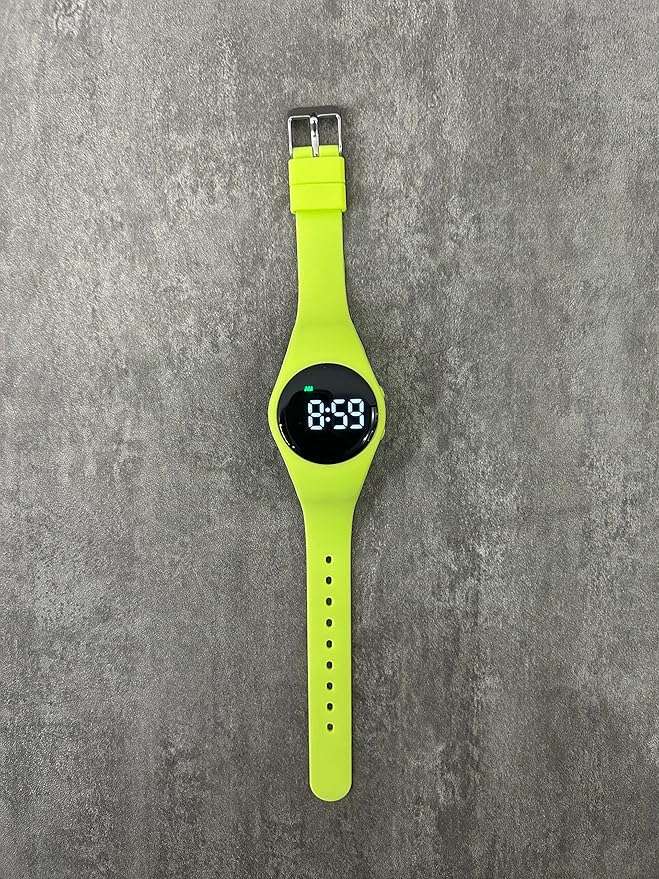 Vibrating Alarm Watch, Water Resistant Potty Training Wristband Rechargeable Medical Reminder Watch with Timer and 15 Daily Alarms (Green)