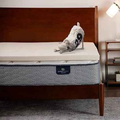 Serta CopperGel Cooling, Pressure-Relieving Memory Foam Mattress Topper, 2 Inch, California King