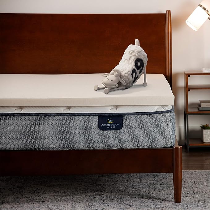 Serta CopperGel Cooling, Pressure-Relieving Memory Foam Mattress Topper, 2 Inch, Full