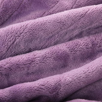 Electric Heated Blanket Queen Size 84"x90", Soft Plush Microplush for Bed, Dual Controllers & Heating Zones, 10Hs Auto Off & 5 Heating Levels, Machine Washable, Gifts for Family-Light Purple