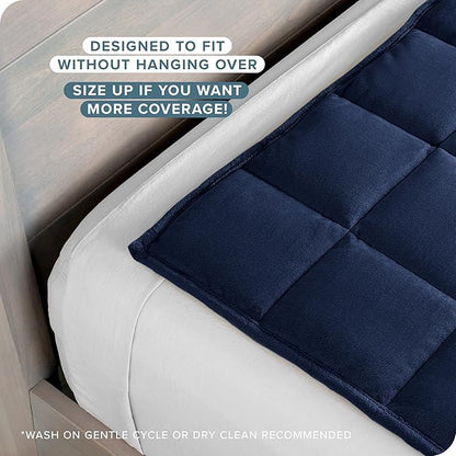 Bare Home Weighted Blanket King Size 30lb (80" x 87") for Adults - Minky Fleece - Premium Heavy Blanket Nontoxic Glass Beads (Dark Blue, 80"x87")