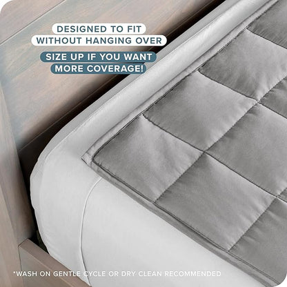 Bare Home Weighted Blanket All-Natural 100% Cotton with Nontoxic Glass Beads 48"x72" 15lbs, Light Grey