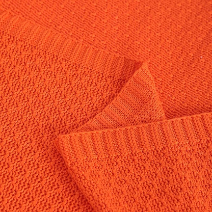 NTBAY Cable Knit Cooling Bed Blanket, Soft and Breathable Oversized Twin Bed Blanket 60x80 Inches Made from Rayon Derived from Bamboo for Bedroom, Travel, Orange