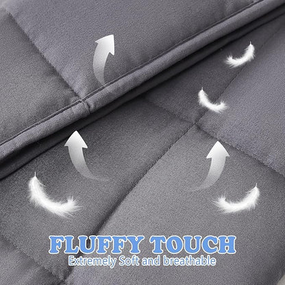 HOSUKKO Weighted Blanket - 2 lbs Grey Heavy Blanket - Small Size Breathable Blanket(19 * 21 inches, 2 lbs)