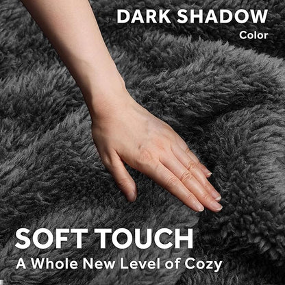Sunbeam Electric Wi-Fi Connected Loftec Electric Heated Blanket, 10 Heat Settings, 10-Hour Auto Off, Fast Heating, Smart Heating Blanket, Voice & Wired Controller, Night Fog Grey, Twin, 84" x 62"