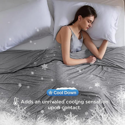 Bedsure Cooling Blanket for Hot Sleepers, Cold Throw Blanket for Sleeping Cool Summer Essentials for Kids Adults, Lightweight Thin Ice Bed Cooling Gifts with Rayon Derived from Bamboo, 50x70