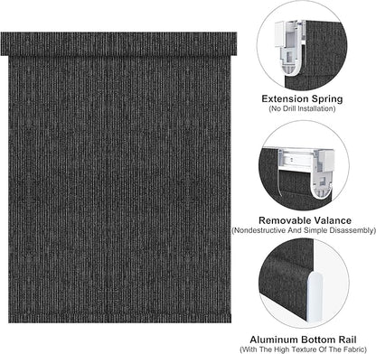 Bringnox No Drill Motorized Blinds with Remote,Blackout Windows,with Apple Homekit,Alexa,Google, with App,Voice Control Custom Size