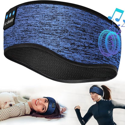 LC-dolida Sleep Headphones Headband Bluetooth 5.4, Sports Headband Earphones Wireless with Speaker Microphone USB C for Women Sleeping Gift Workout Jogging Yoga Insomnia Travel Meditation