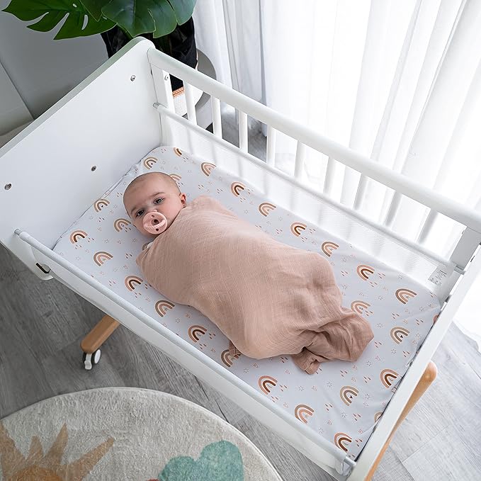 Comfy Cubs Muslin Swaddle Blankets Pack of 2, 47 x 47 Inch Soft Cotton Baby Blanket Set, Large Multipurpose Wraps for Newborns - Self-Soothing Swaddles for Newborns - Sage & Blush
