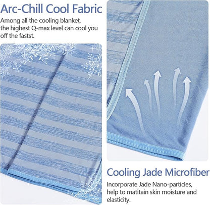 Guohaoi Cooling Blanket (90"x90"Queen Size) for Hot Sleepers and Night Sweats,100% Oeko-Tex Certified,Arc-Chill Q-Max >0.5 Cool Fiber,Ultra Cold Breathable,Comfortable,All-Season.