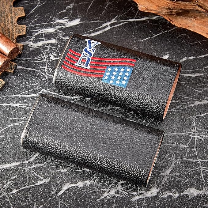 Cigar Case Travel Humidor Kit,The Leather Cigar Accessories with Case Cedar-Lined for Optimal Freshness- Men's Present Set for Home and Office