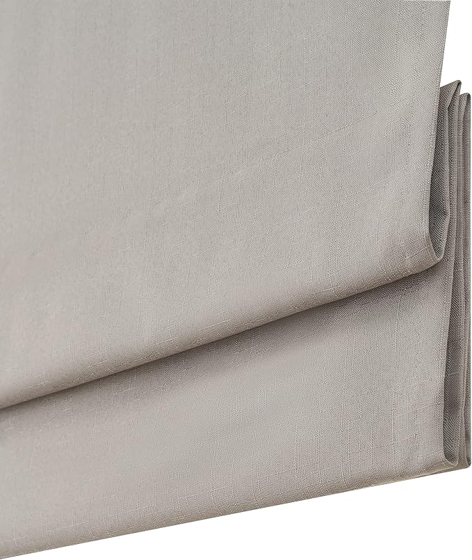 ECLIPSE Kylie Total Privacy Blackout Cordless Lined Window Roman Shade for Living Room, 36 in x 64 in, Grey