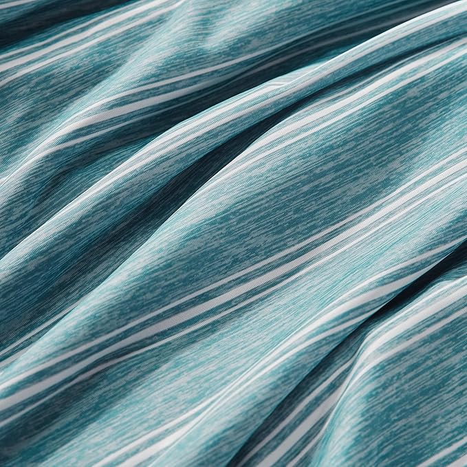 SLEEP ZONE Cooling Blankets for Hot Sleepers, Summer Blanket Thin Lightweight for Bed Couch, Arc-Chill Q-Max 0.5 Cooling Blanket King Size on Night Sweats (Green Striped, 108''x90'')