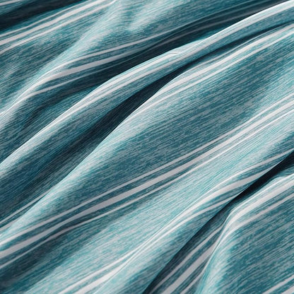 SLEEP ZONE Cooling Blankets for Hot Sleepers, Summer Blanket Thin Lightweight for Bed Couch, Arc-Chill Q-Max 0.5 Cooling Blanket Queen Size on Night Sweats (Green Striped, 90''x90'')