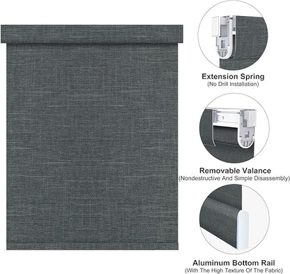 Bringnox No Drill Motorized Blinds with Remote,Blackout Windows,with Apple Homekit,Alexa,Google, with App,Voice Control Custom Size