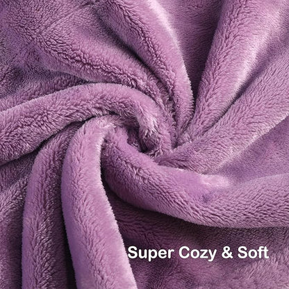 Electric Heated Blanket Full Size 72"x84",Fast Heating, Soft Plush Microplush for Bed & Couch, 10 Hours Auto Off 5 Heating Levels, Machine Washable, Gifts for Grandma & Family-Light Purple