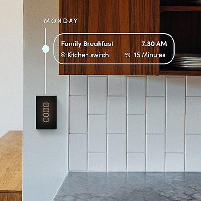 LIFX Smart Switch – in-Wall 4-Button Light Switch with App & Voice Control, Schedules, Soft Switching for Smart & Standard Lights, Haptic Touch, Backlit Design, SWAU2G4BL