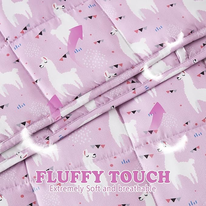 HOSUKKO Weighted Blanket - 3 lbs Purple Alpaca Heavy Blanket - Small Size Breathable Blanket(20 * 30 inches, 3 lbs)