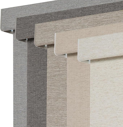Persilux Blackout Roller Shades for Window Blinds,Cordless,Linen Fabric,Thermal Insulated Fabric UV Protection Shades for Home,Office,Bedroom,Door,Blackout-Cream,33 1/2" W X 72" H