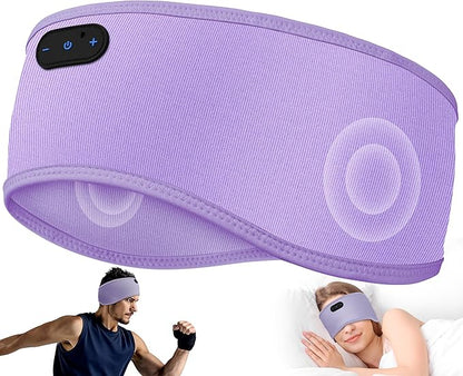 MUSICOZY Sleep Headphones Bamboo Cotton Headband, Wireless Bluetooth 5.4 Headphones for Sleeping Side Sleepers, Sleeping Headband for Men & Women, Ideal Gift for Travel, Workout, Yoga