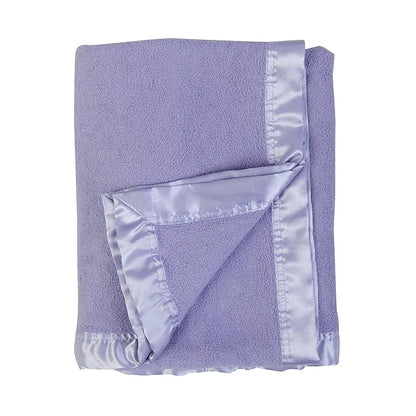 Bamboo Rayon Soft Purple Toddler Security Blanket - Thermal Lavender Baby Blanket with Satin Edging - Perfect for Naps, Car Carrier, Stroller Rides and Travel - 34 x 47 inches - Newborn Baby Blankie