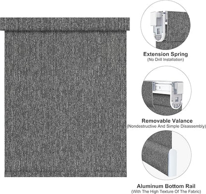 Bringnox No Drill Motorized Blinds with Remote,Blackout Windows,with Apple Homekit,Alexa,Google, with App,Voice Control Custom Size