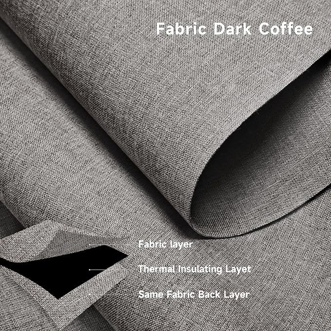 Motorized Blinds with Remote, Custom Automatic Electric Blackout Smart Blinds for Windows, Motorized Window Roller Shades Compatible with Alexa Google for Home Office, Fabric Dark Coffee
