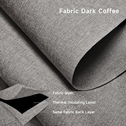 Motorized Blinds with Remote, Custom Automatic Electric Blackout Smart Blinds for Windows, Motorized Window Roller Shades Compatible with Alexa Google for Home Office, Fabric Dark Coffee