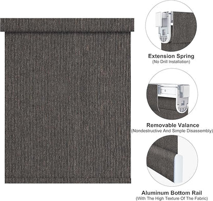 Bringnox No Drill Motorized Blinds with Remote,Blackout Windows,with Apple Homekit,Alexa,Google, with App,Voice Control Custom Size