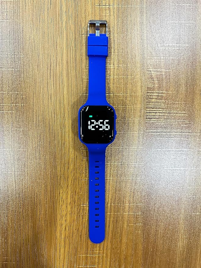 Vibrating Alarm Watch, Potty Training Watch Water Resistant Medical Reminder Wristband with Timer (Navy Blue)