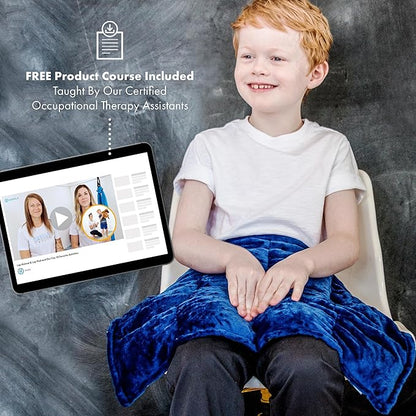 Harkla Weighted Lap Pad for Kids (Deep Blue)