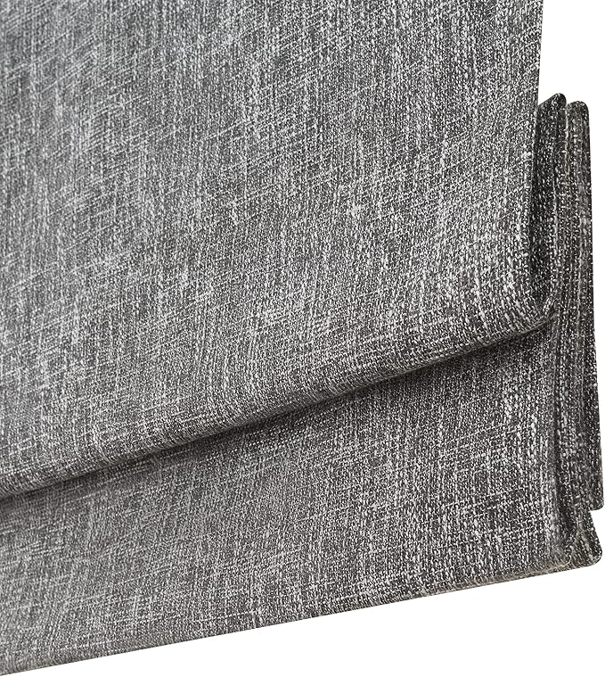 ECLIPSE Drew Noise Reducing Blackout Cordless Lined Window Roman Shade for Living Room, 27 in x 64 in, Charcoal