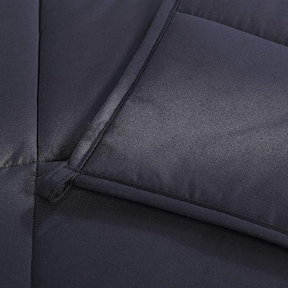 Dream Lab Plush 15lb Weighted Blanket with Removable & Washable Cover, Charcoal, 48" x 72"