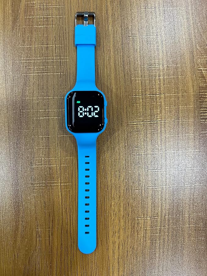 Vibrating Alarm Watch, Potty Training Watch Water Resistant Medical Reminder Wristband with Timer (Blue)