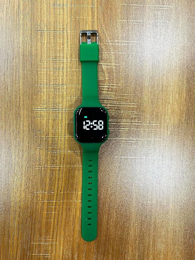 Vibrating Alarm Watch, Potty Training Watch Water Resistant Medical Reminder Wristband with Timer (Dark Green)