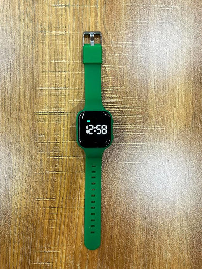 Vibrating Alarm Watch, Potty Training Watch Water Resistant Medical Reminder Wristband with Timer (Dark Green)