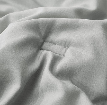 Chezmoi Collection Cliff 3-Piece Lightweight Cooling Comforter Set, Oversized King - Rayon Derived from Bamboo & Polyester Blended, Soft Breathable Bedding for Hot Sleepers, Light Gray
