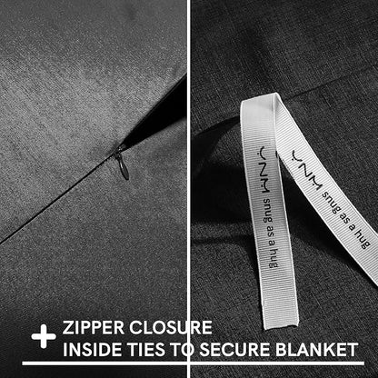 YnM Exclusive Cooling Duvet Cover for Weighted Blankets (Dark Grey, 80''x87'')