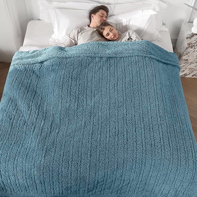 Queen Electric Blanket, Queen Heated Blanket with Two Separate Controllers, Queen Size Large Heating Blanket with 5 Heating Levels & 10 Hours Auto Off, Machine Washable, 84"x90", Slate Blue
