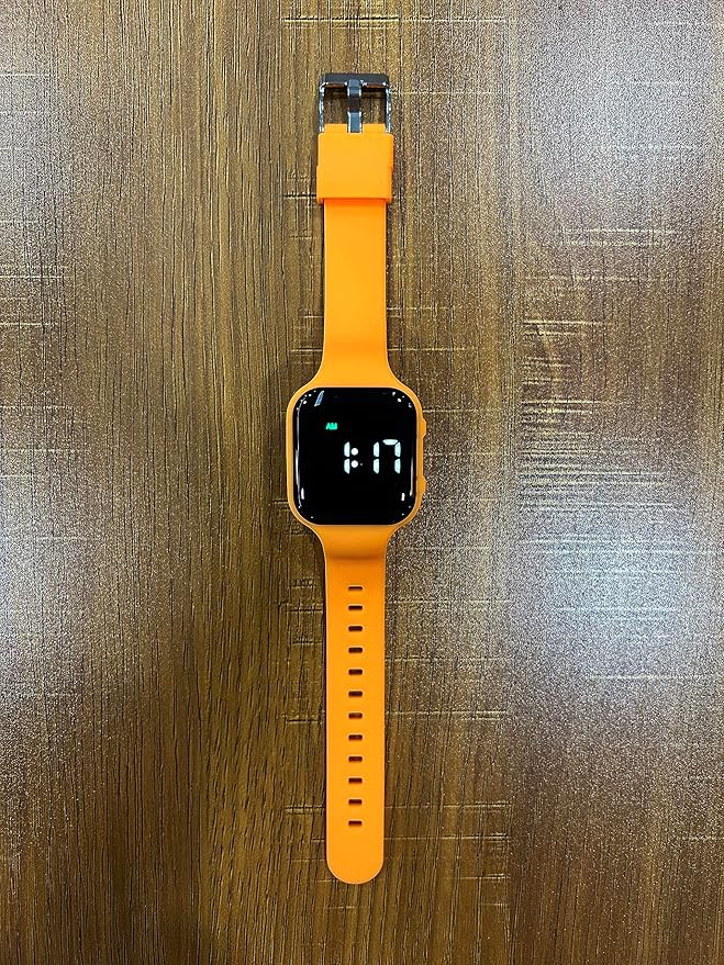 Vibrating Alarm Watch, Potty Training Watch Waterproof Medical Reminder Watch with Timer (Orange)