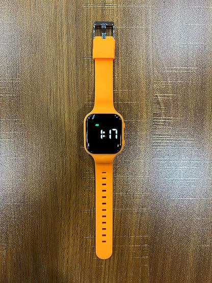 Vibrating Alarm Watch, Potty Training Watch Waterproof Medical Reminder Watch with Timer (Orange)